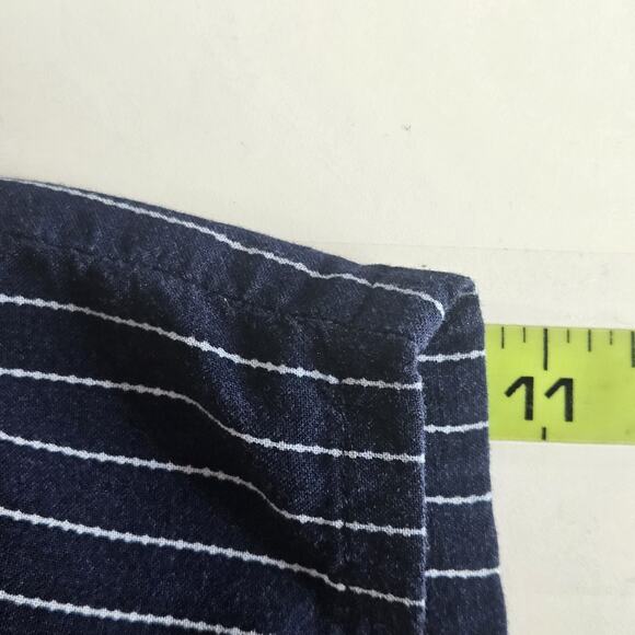 Gypsies & Moondust Medium Pinstripe Sleeveless Jumper Pockets Wide Leg Flowy - Picture 15 of 16